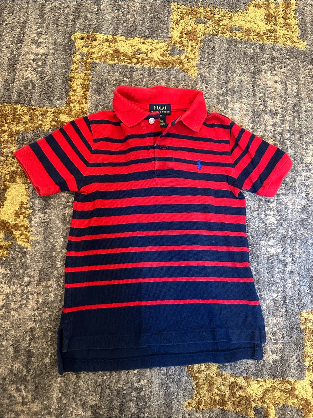 Polo by Ralph Lauren Red & Navy Striped Polo - Kids